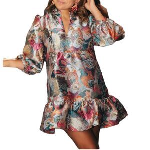 Briana Cannon-Bib Dress - Bird Bam Size Medium